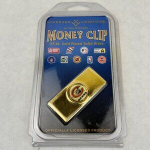 Chicago Bears Money Clip 24Kt Gold Plated Solid Brass NFL by Tag Express NEW